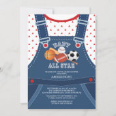 Cute ALL STAR SPORT Baby Shower Invitation (Front)