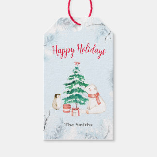 Cute All-white Christmas Gift Tags