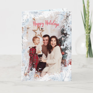 Cute All-white Christmas Holiday Card