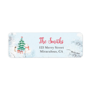 Cute All-white Christmas Label