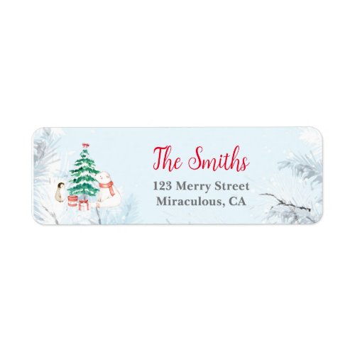 Cute All_white Christmas  Label