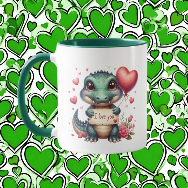 Cute alligator add message  mug (Creator Uploaded)