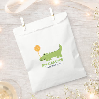 Cute Alligator Birthday Favor Bag