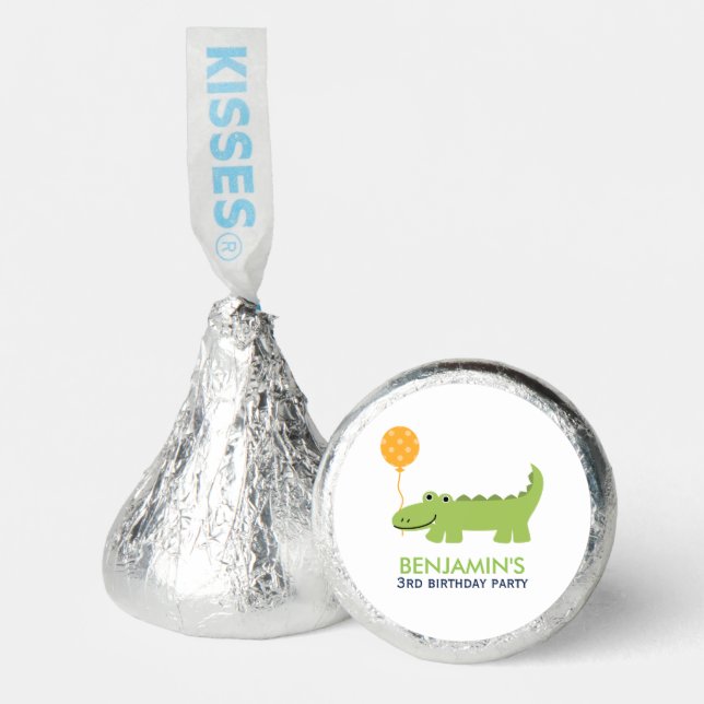 Cute Alligator Birthday Hershey®'s Kisses® (Front)