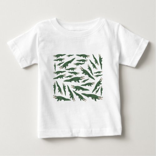 Cute Alligator Crocodile Pattern Baby T_Shirt
