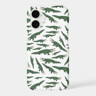 Cute Alligator Crocodile Pattern iPhone 17 Case