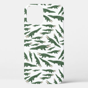 Cute Alligator Crocodile Pattern iPhone 12 Case
