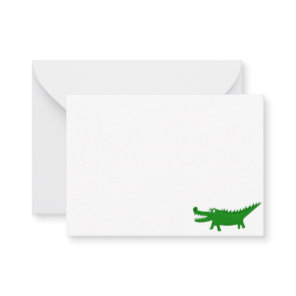 Cute Alligator Drawing Blank Note Card