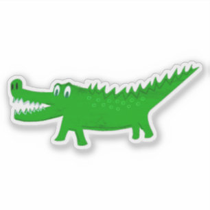  Cute Alligator Drawing Sticker
