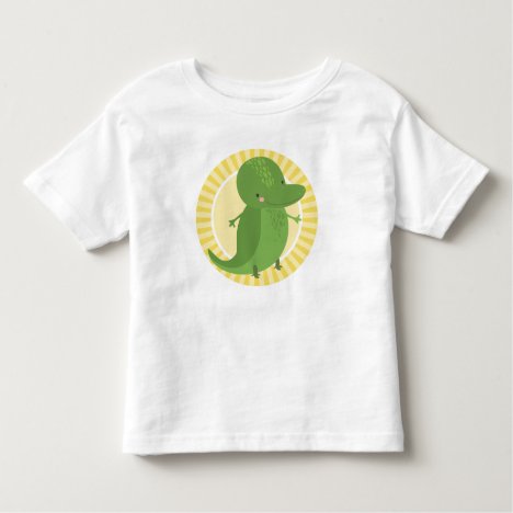Cute Alligator - Funny Yellow Green Crocodile Toddler T-shirt