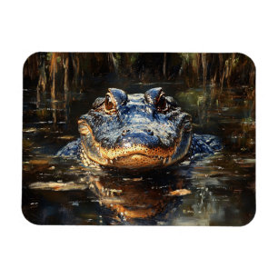 Cute Alligator in the Florida Everglades Flexible Magnet