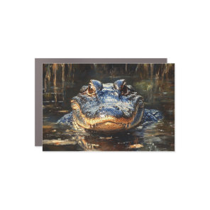 Cute Alligator in the Florida Everglades Painting Car Magnet