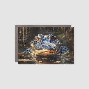 Cute Alligator in the Florida Everglades Painting Car Magnet