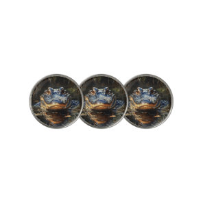 Cute Alligator in the Florida Everglades Painting Golf Ball Marker