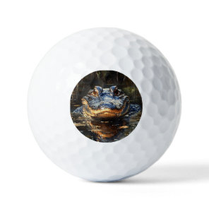 Cute Alligator in the Florida Everglades Painting Golf Balls
