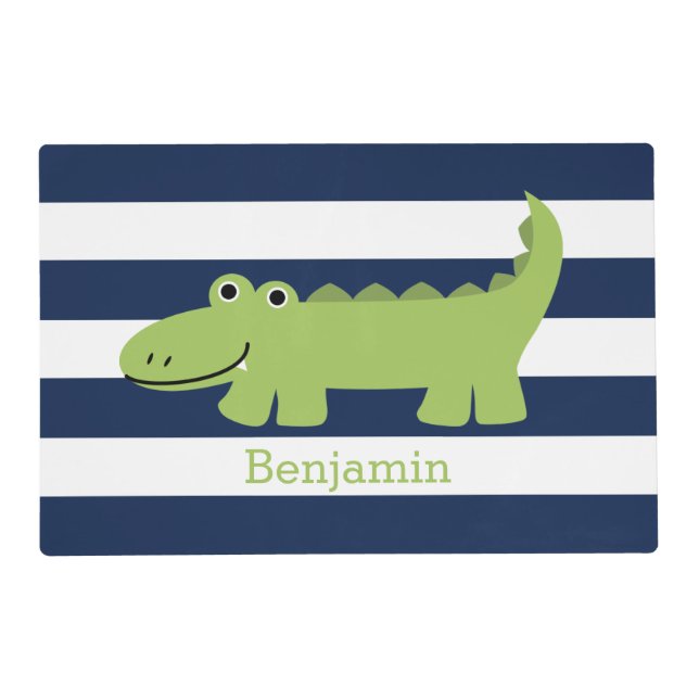Cute Alligator Kids Placemat (Front)