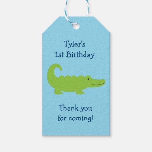 Cute Alligator Party Favor Tags Thank You Tags