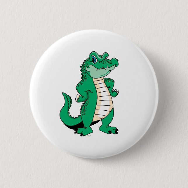 Cute Alligator  Pinback Button (Front)