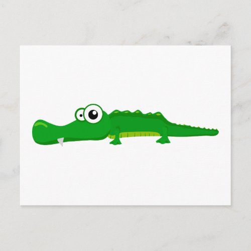 Cute alligator postcard