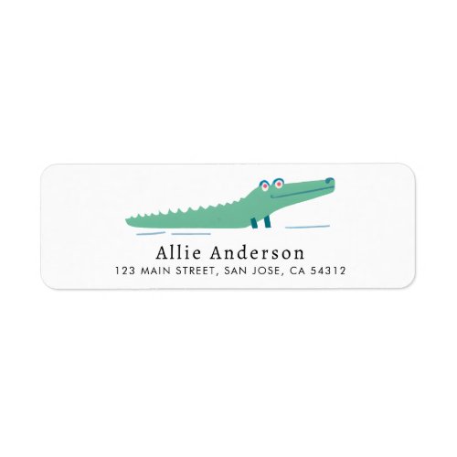 Cute Alligator Return Address Label