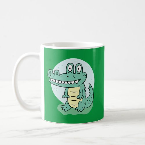 Cute Alligator Sitting Kawaii  Coffee Mug