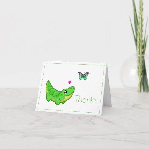 Cute Alligator Thank You Card