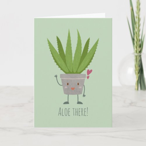 Cute Aloe Vera Note Card