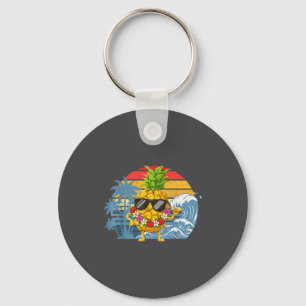 Cute Aloha Hawaiian Pineapple Sign Hawaii Shaka Keychain
