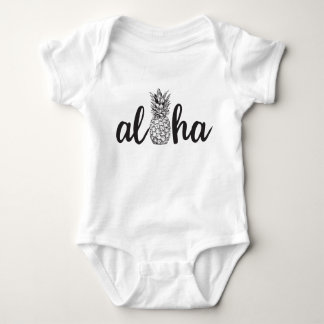 cute aloha pineapple tropical theme baby shirt