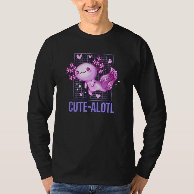 Cute Alotl  Axolotl Humor Salamander Amphibians T-Shirt (Front)