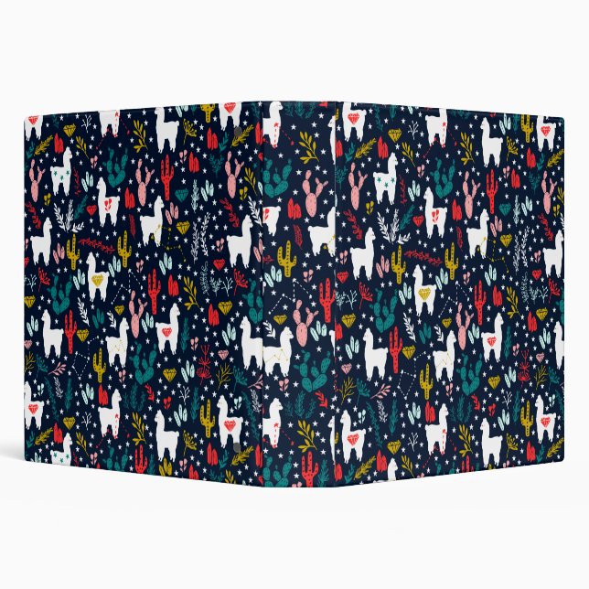 Cute Alpaca 3 Ring Binder (Background)