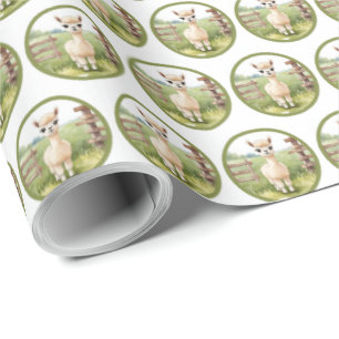 Cute Alpaca Baby Gift Wrapping Paper