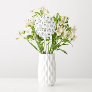 Cute Alpaca & Cactus Pattern Balloon
