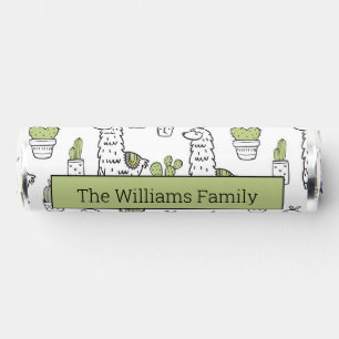 Cute Alpaca & Cactus Pattern Breath Savers® Mints