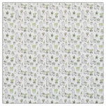 Cute Alpaca &amp; Cactus Pattern Fabric