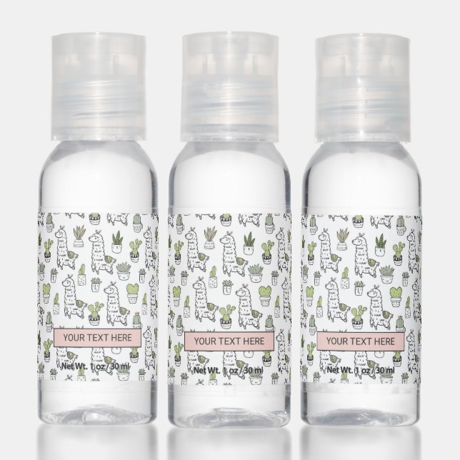 Cute Alpaca & Cactus Pattern Hand Sanitizer (Set)