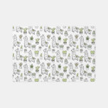Cute Alpaca &amp; Cactus Pattern Rug