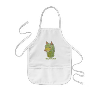 Cute alpaca face art  kids' apron