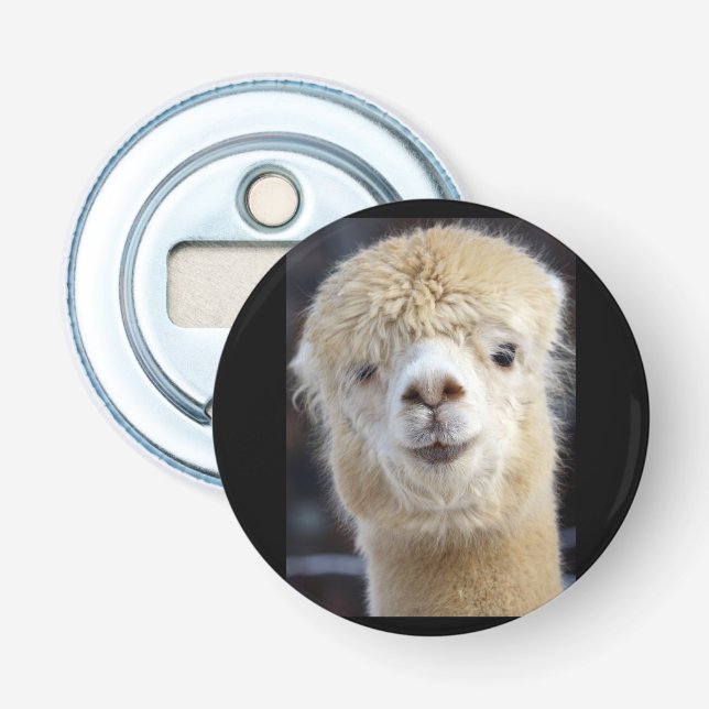 Cute Alpaca face    Bottle Opener (Front)