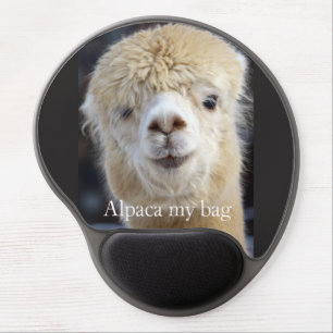 Cute Alpaca face Gel Mouse Pad
