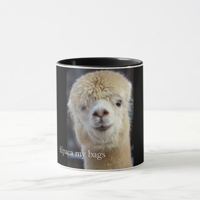 Cute Alpaca face Mug (Center)