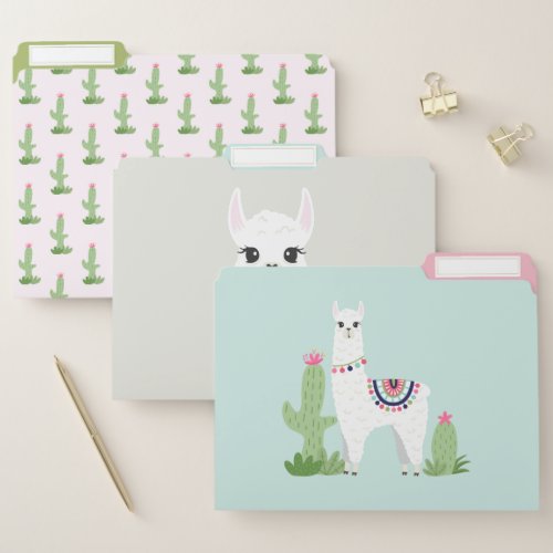 Cute Alpaca File Folder