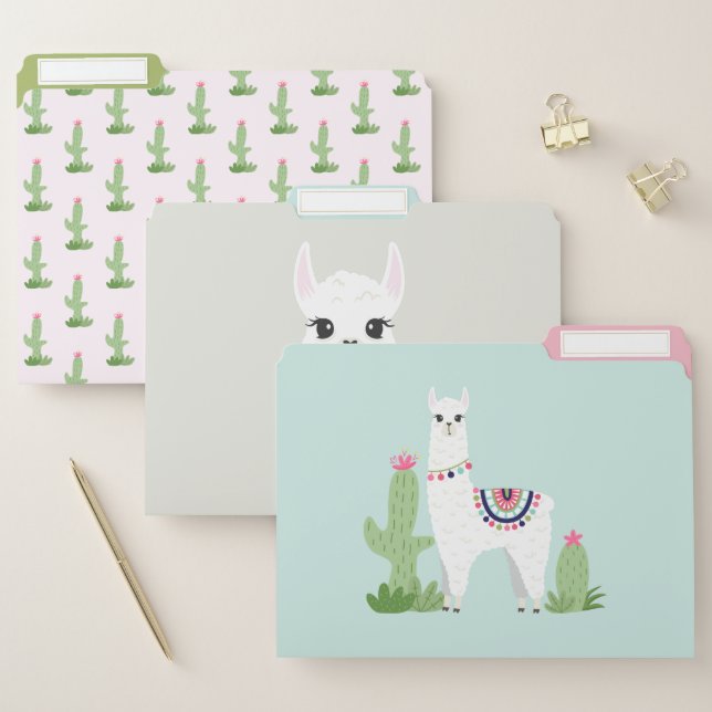 Cute Alpaca File Folder (Set)