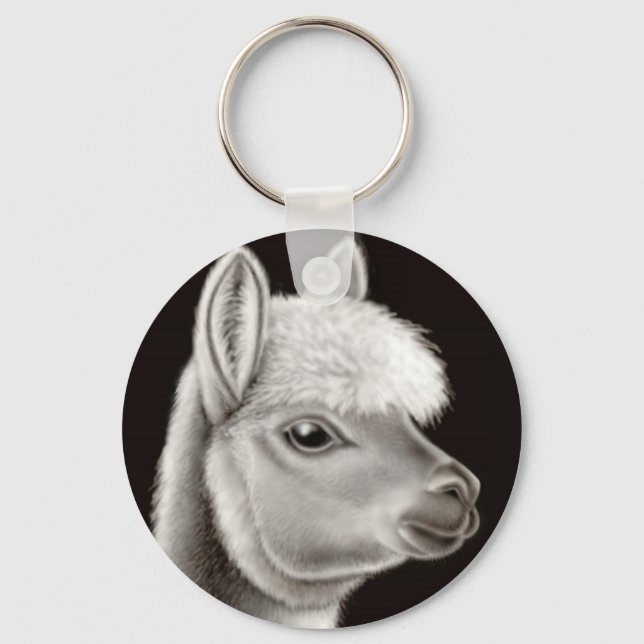 Cute Alpaca Keychain (Front)