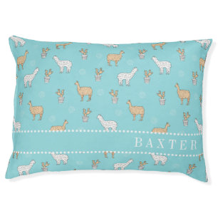 Cute Alpaca Llama Cactus Pattern Pet Bed