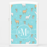 Cute Alpaca Llama Cactus Pattern Zippo Lighter
