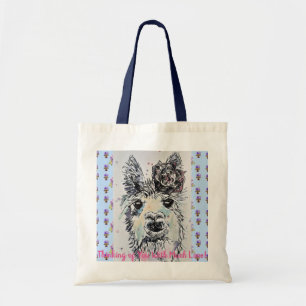 Cute Alpaca Llama Funny Thinking of You Tote Bag