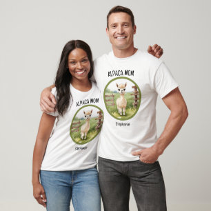 Cute Alpaca Mom or Dad Tshirts Top Men Women