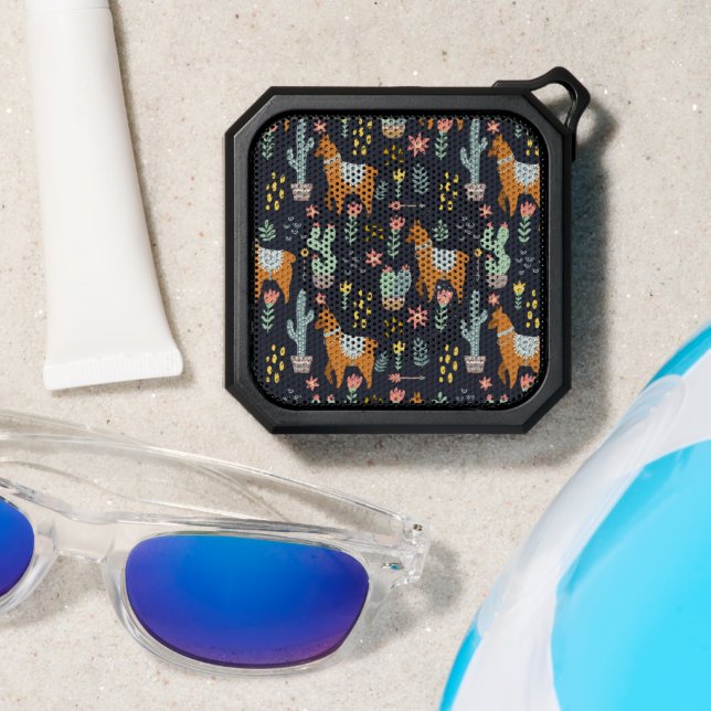 Cute Alpacas Pattern Bluetooth Speaker (Insitu(Beach))