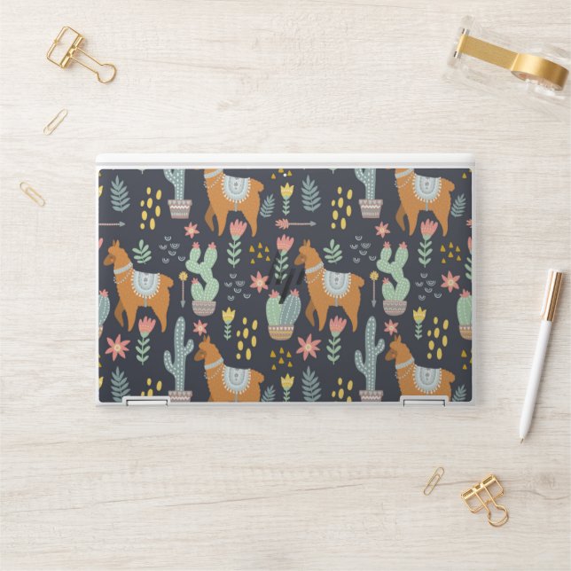 Cute Alpacas Pattern HP Laptop Skin (Desk)